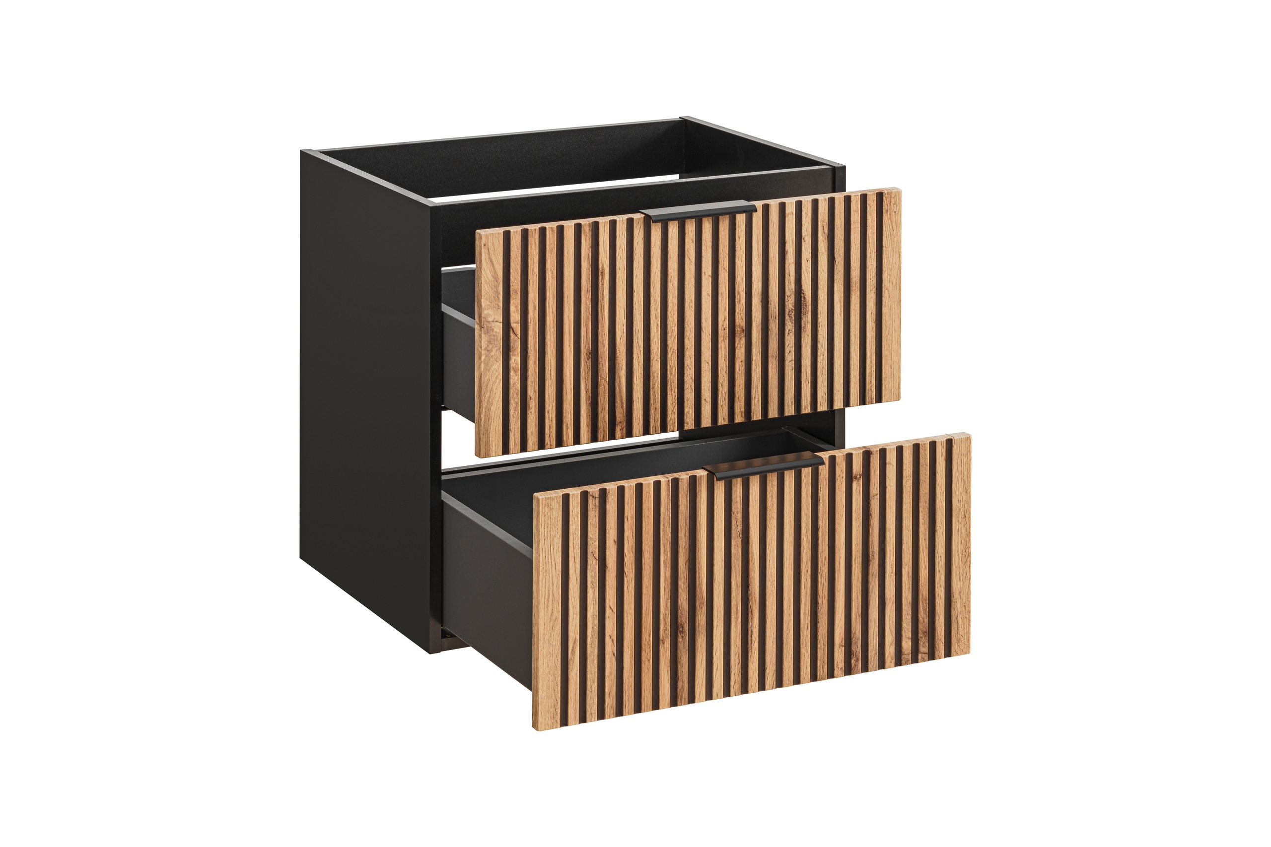 Comad Xilo szafka 60x46 cm podumywalkowa wisząca czarny/dąb XILOBLACKWOTAN82-60-D-2S - Wysyłka w 24h