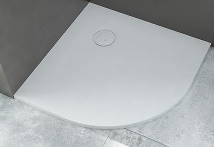 Sanplast Structure Mineral brodzik 90x90 cm półokrągły BP-M/STRUCTURE biały 645-360-0430-01-010