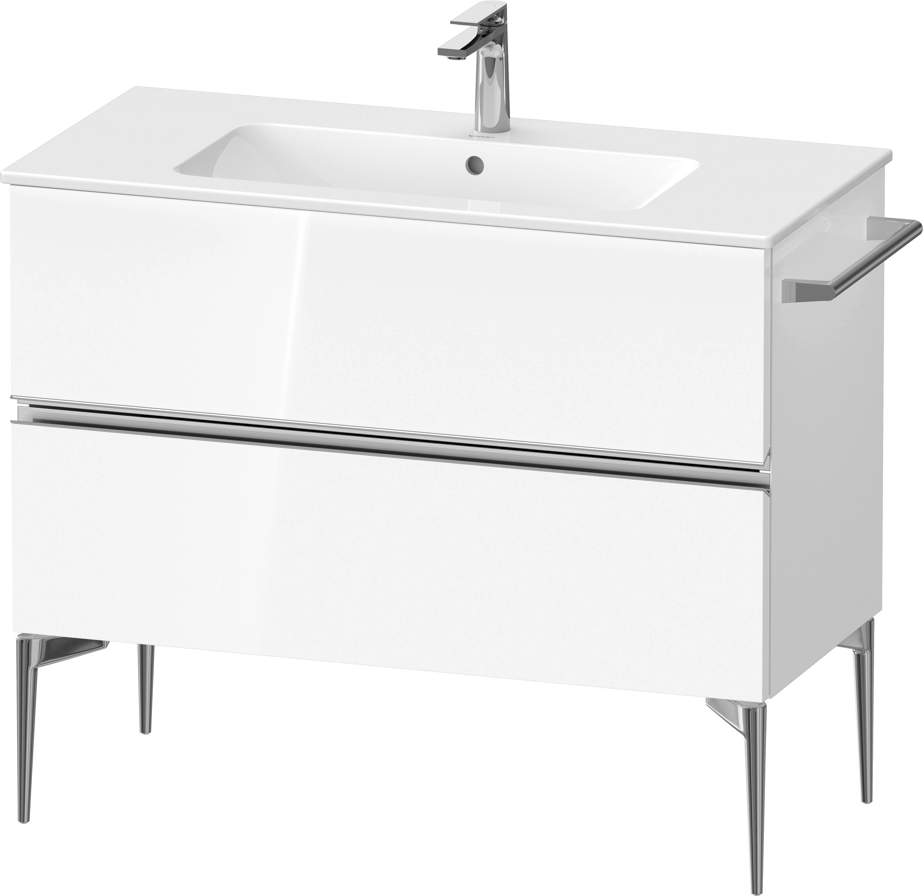 Duravit Sivida szafka 101x47,7x59,1 cm podumywalkowa wisząca biała-chrom SV4645010220000