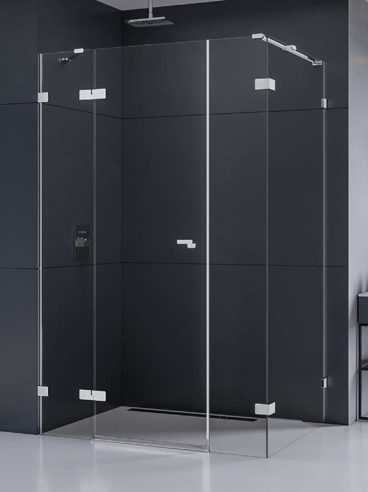 New Trendy Eventa kabina prysznicowa 150x100 cm prostokątna chrom połysk/szkło przezroczyste EXK-4569