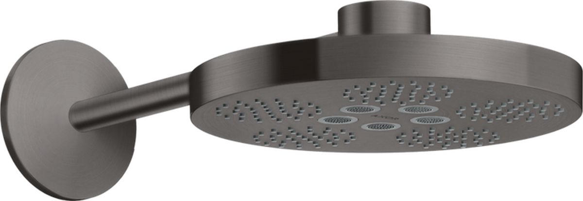 Axor One deszczownica 28 cm okrągła z ramieniem prysznicowym czarny chrom szczotkowany 48492340