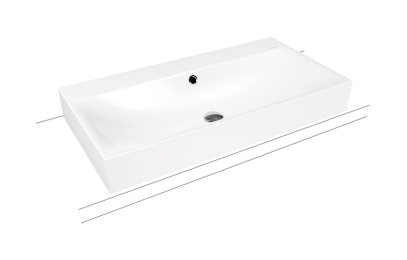 Kaldewei Silenio umywalka 90x46 cm nablatowa prostokątna model 3043 biała 904206013001