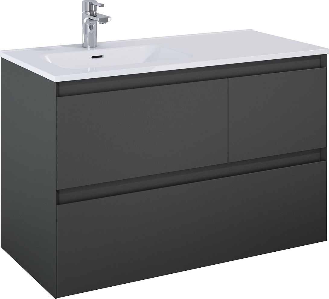 Elita Split szafka 100x45,8x63,5 cm podumywalkowa wisząca lewa anthracite matt RE011006156010