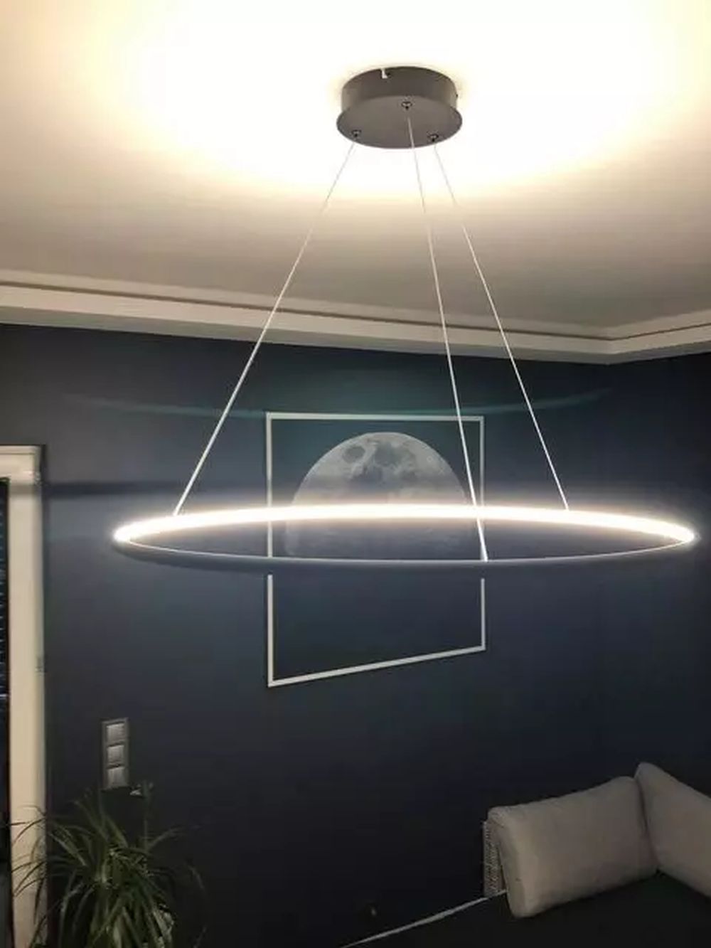 Altavola Design Ledowe Okręgi lampa wisząca 1x23W LED czarny LA073/P_60_in_3k_black_dimm - Wysyłka w 24h