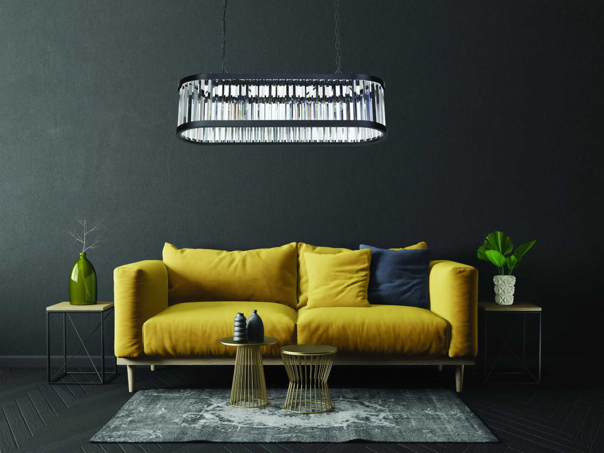 Light Prestige Galaxy lampa wisząca 5x40W czarny/przezroczysty LP-8527/5P