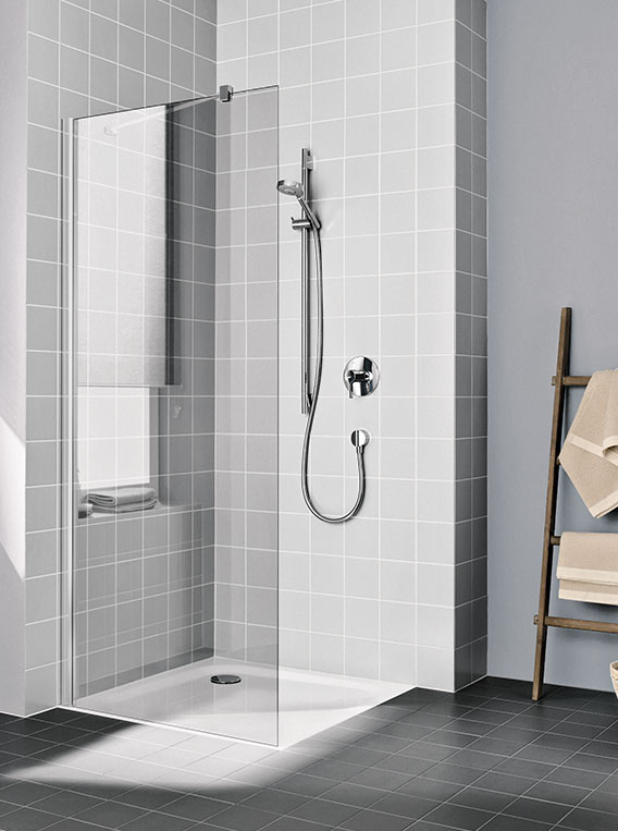 Kermi Cada XS Walk-In ścianka prysznicowa 40 cm wolnostojąca srebrny/szkło przezroczyste CKTWF04020VPK