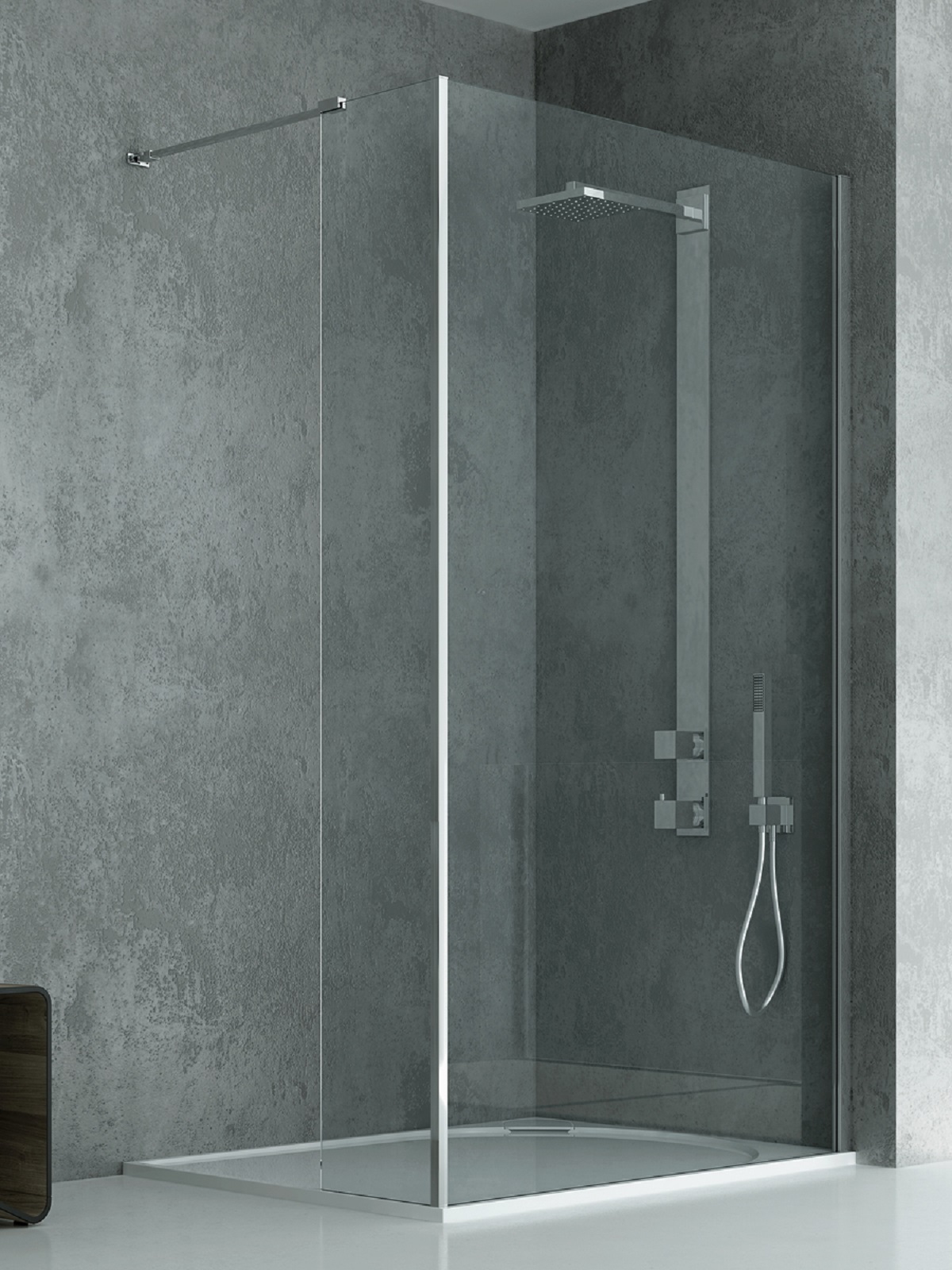 New Trendy New Modus ścianka prysznicowa walk-in 90 cm chrom połysk/szkło przezroczyste EXK-5471