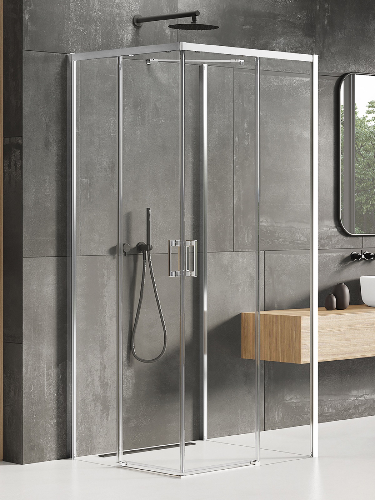 New Trendy Prime kabina prysznicowa 100x80 cm prostokątna chrom połysk/szkło przezroczyste K-0899