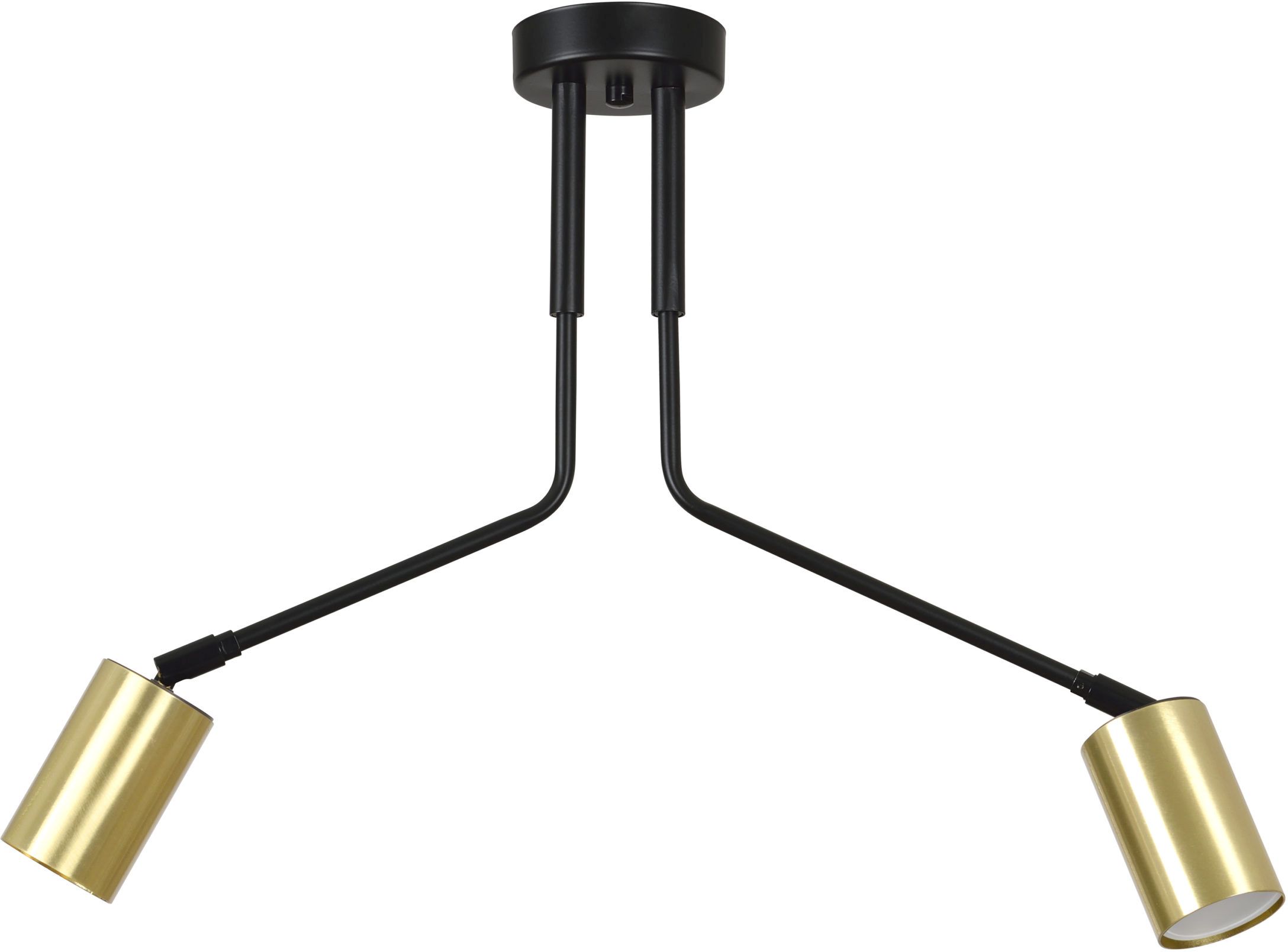 Emibig Verno lampa podsufitowa 2x8 W czarna-złota 655/2