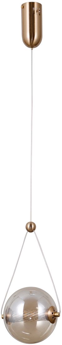 Italux Rastia lampa wisząca 1x6 W złota-bursztynowa PND-34361-S-HBR-AMB
