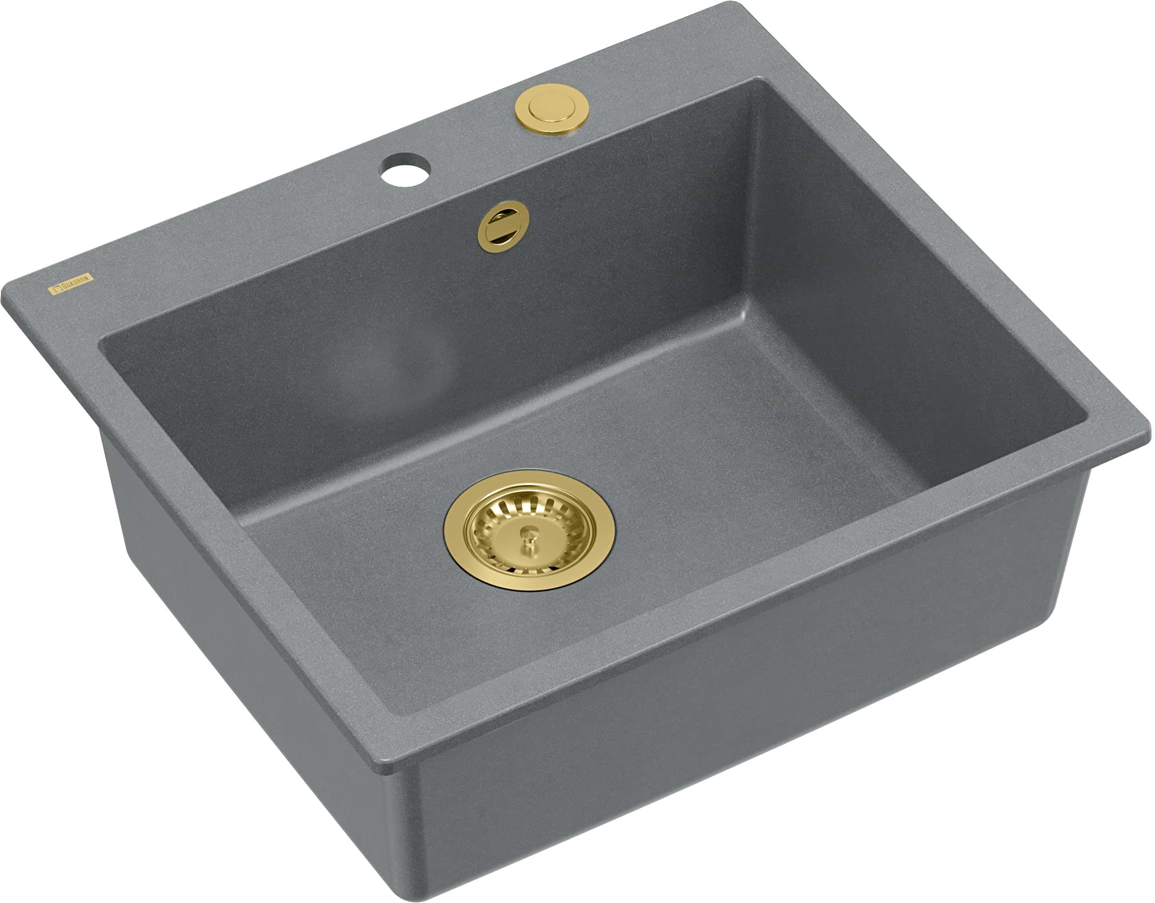 Quadron Morgan 110 zlewozmywak 57x50 cm GraniteQ silver stone HB8304U5-G1_P2O