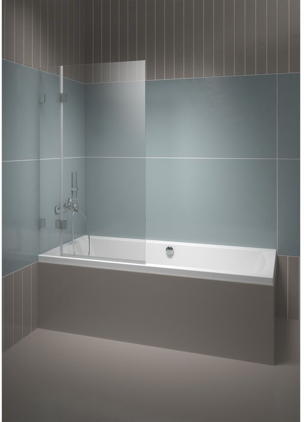 Riho Scandic NXT X109 parawan nawannowy 100 cm 2-częściowy lewy czarny mat/szkło przezroczyste G001149121