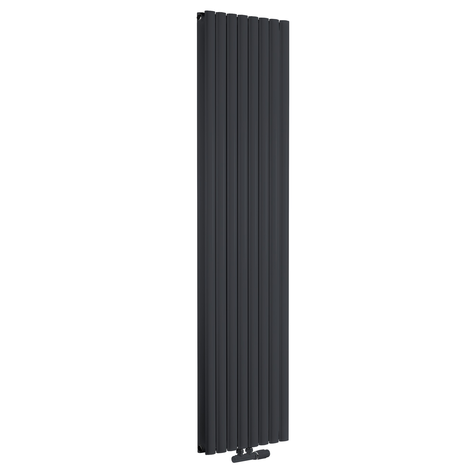 Luxrad Fortuna Podwójna grzejnik dekoracyjny 200x35,2 cm podłączenie dolne antracyt FORP20003527016ZDC