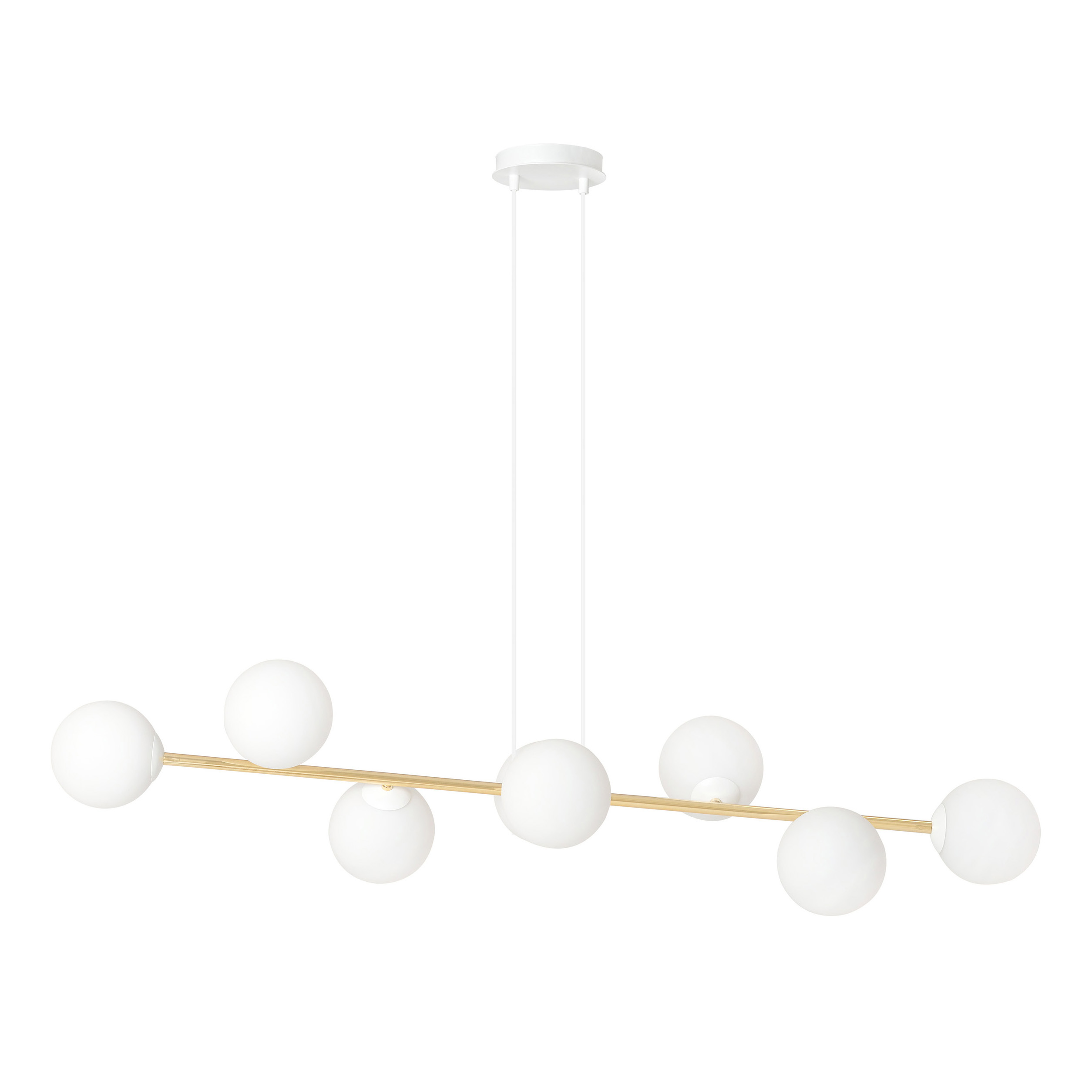 Emibig Gravity lampa wisząca 8x10 W biała-złota 1242/8 - Wysyłka w 24h
