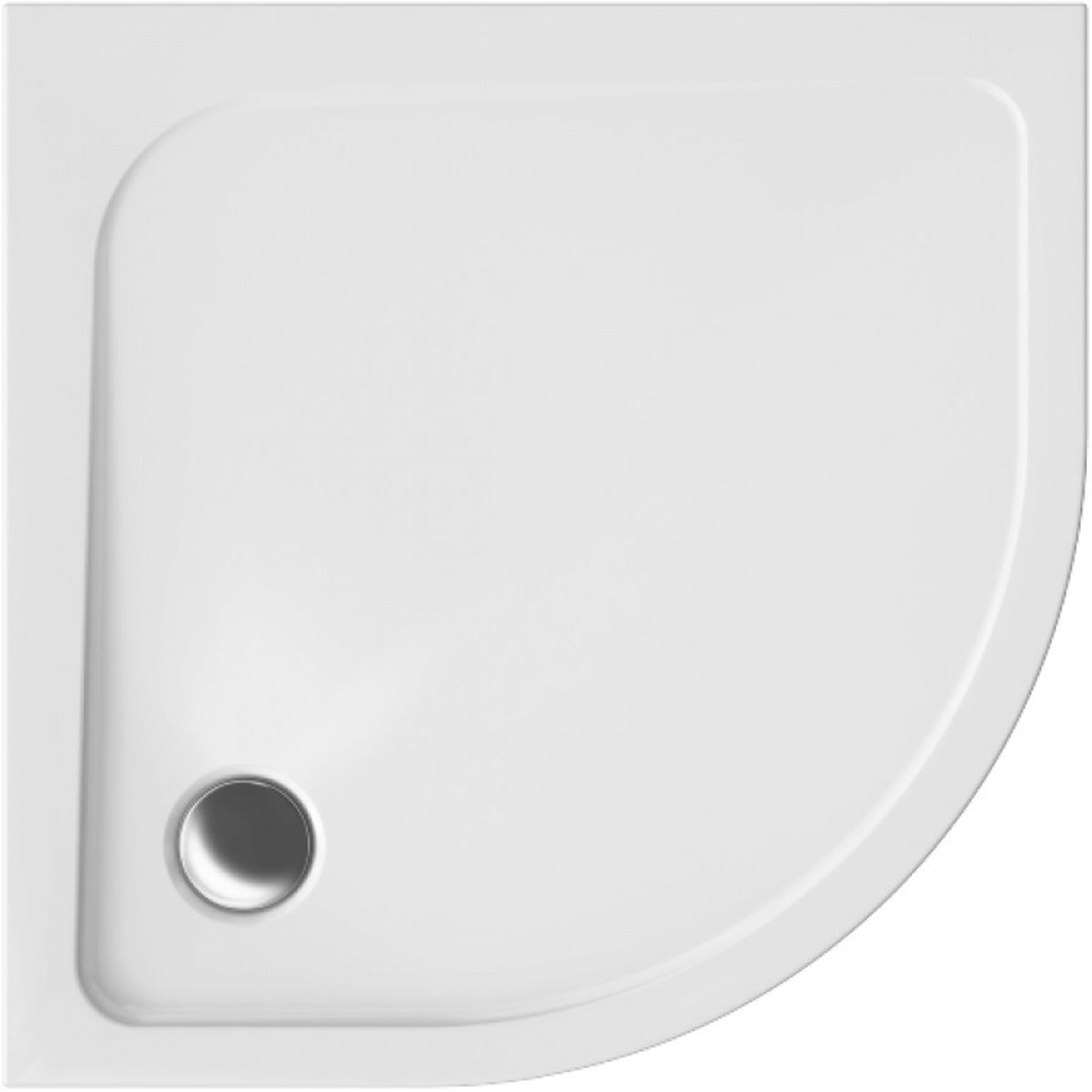 Polimat Pako brodzik 90x90 cm półokrągły biały 00112