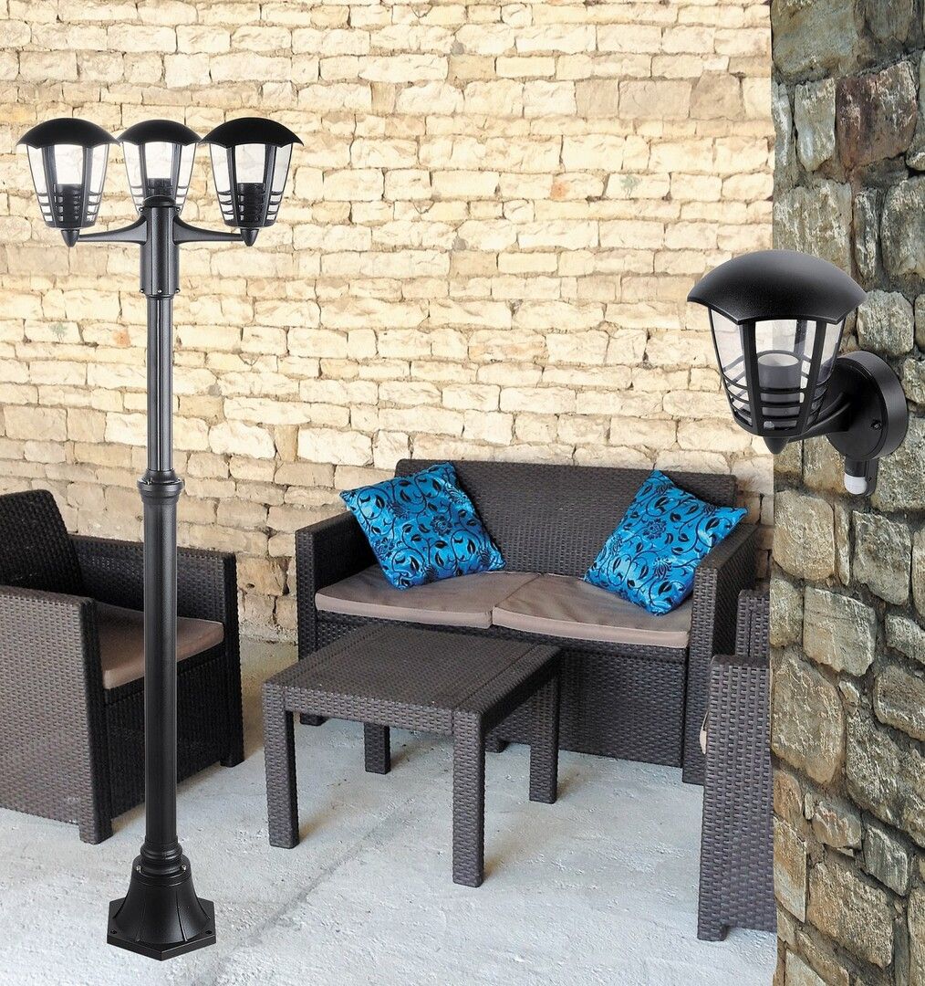 Rabalux Marseille lampa stojąca zewnętrzna 3x60 W czarna 8569