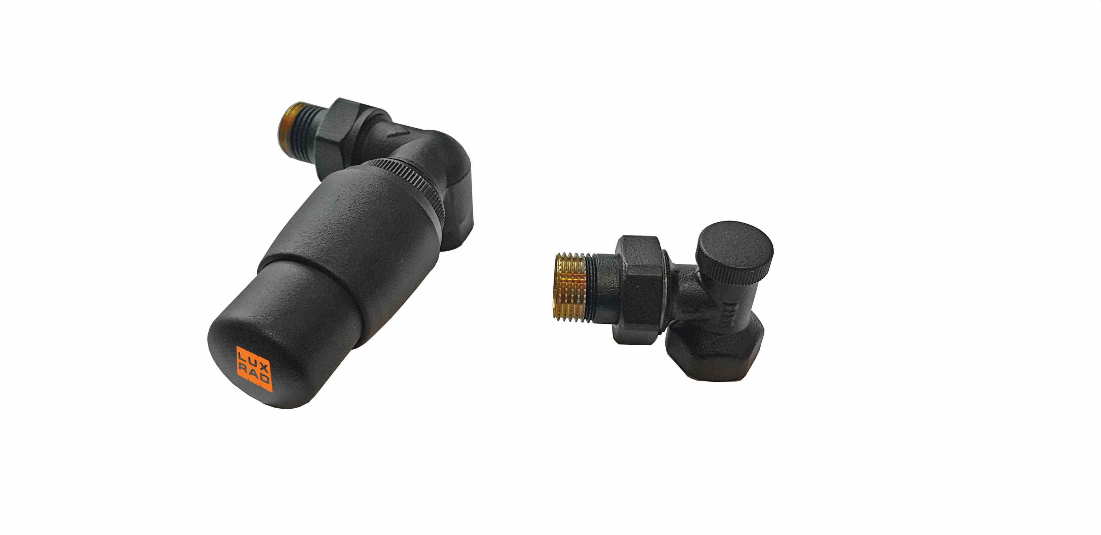 Luxrad zestaw termostatyczny osiowy lewy czarny mat OLT9005MAT
