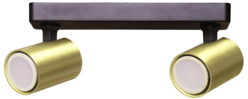 Light Prestige Snow lampa podsufitowa 2x50W czarna/złota LP-731/2WGD - Wysyłka w 24h