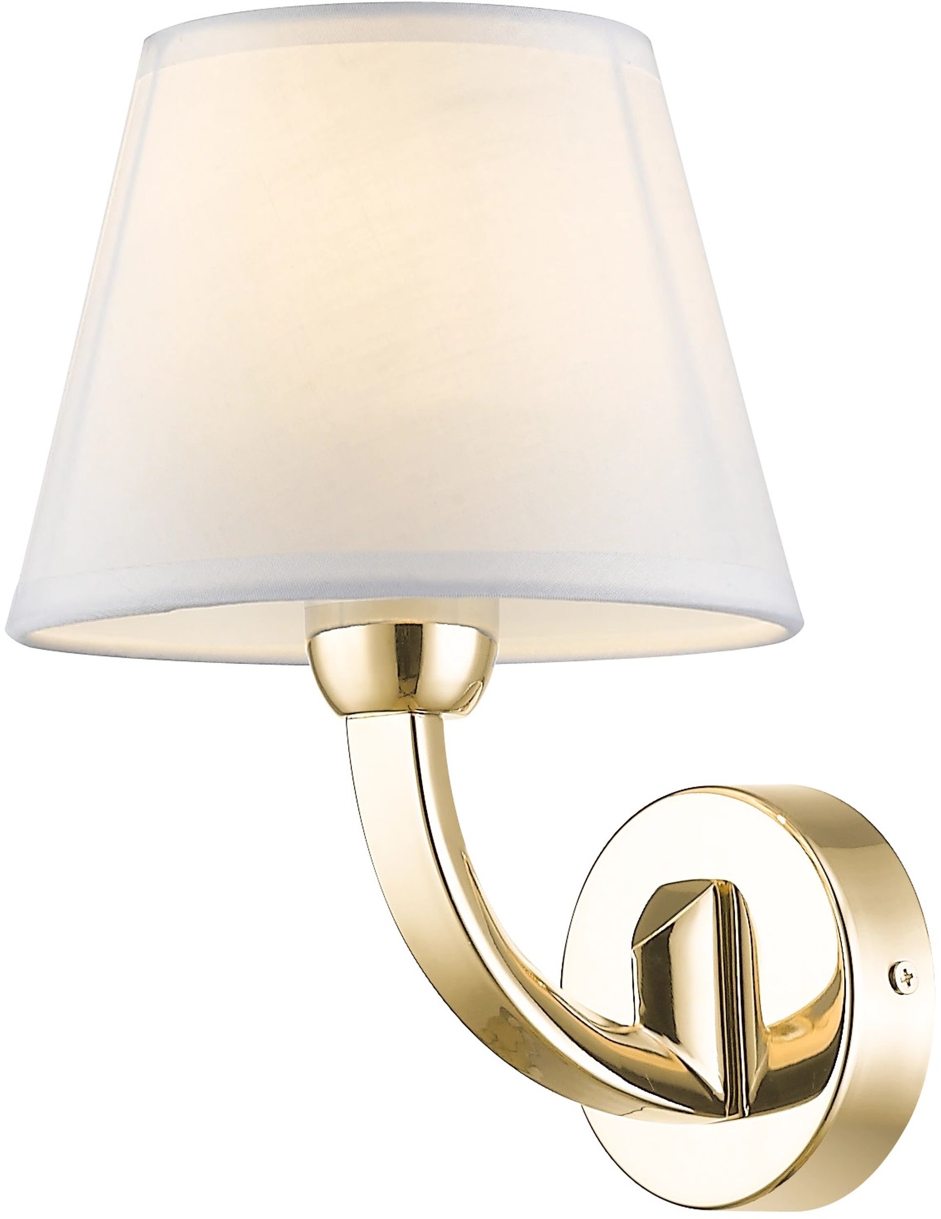 CosmoLight Atlanta kinkiet 1x40W złoty/biały W01964AU-WH