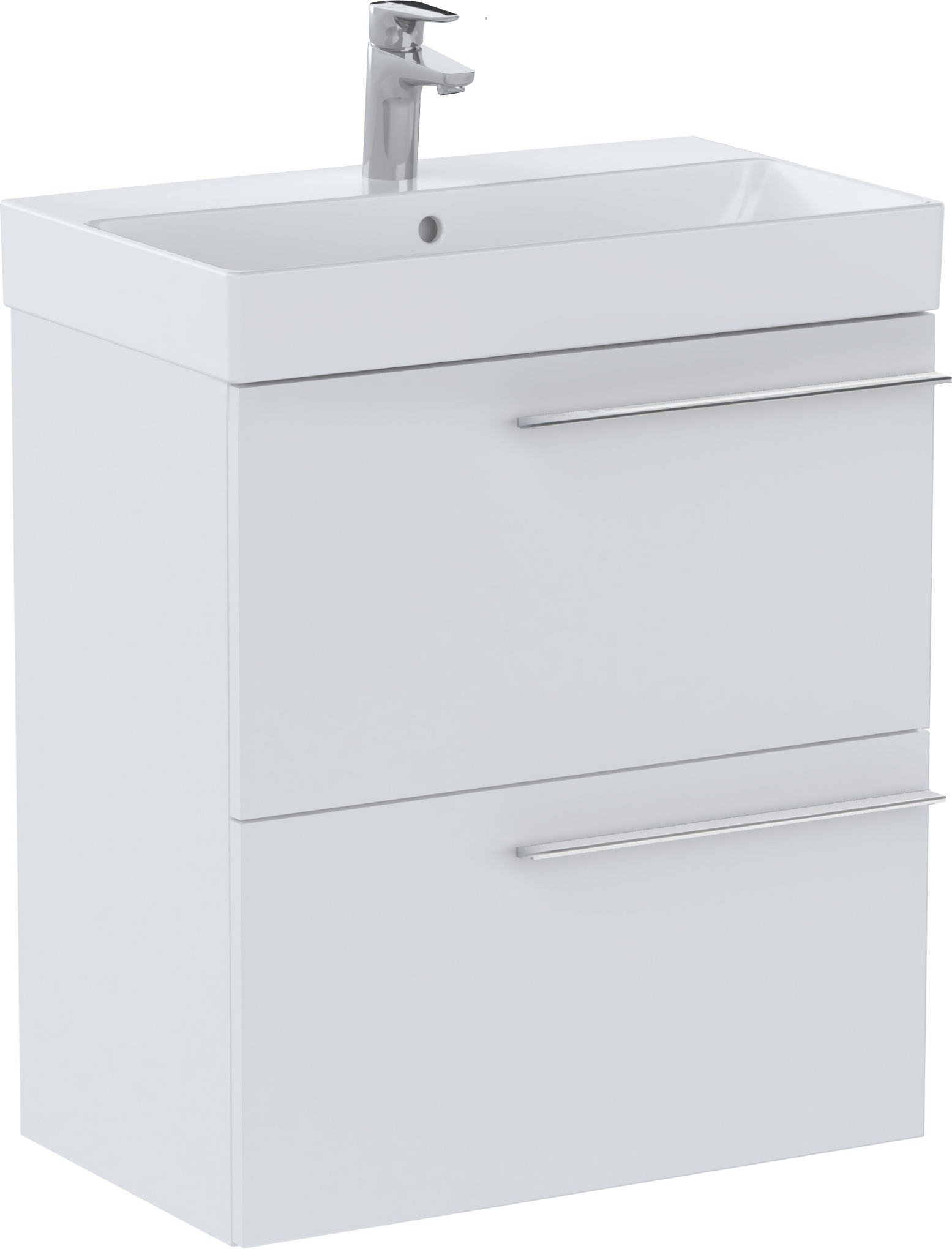 Roca Ella szafka 58,5x36,9x63,5 cm podumywalkowa wisząca biała A857778529 - Wysyłka w 24h
