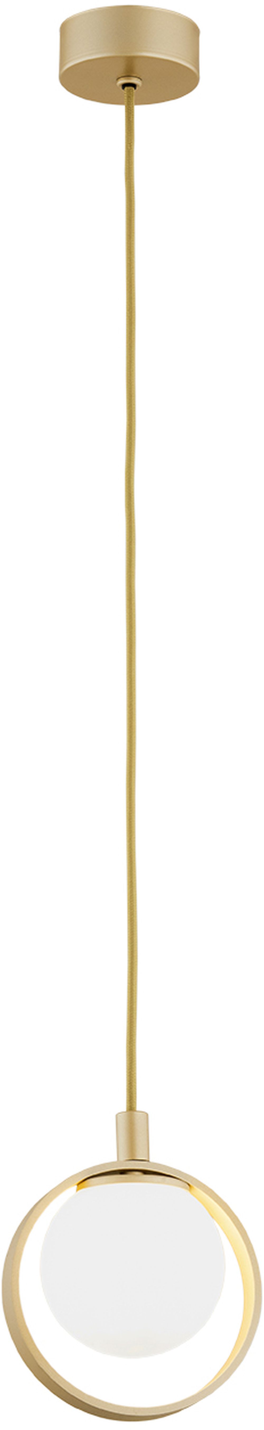Argon Saturnia lampa wisząca 1x6W opal mat/złoty 8257 - Wysyłka w 24h