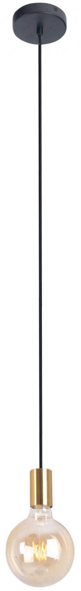 MaxLight Todi lampa wisząca 1x40W czarny/złoty P0398