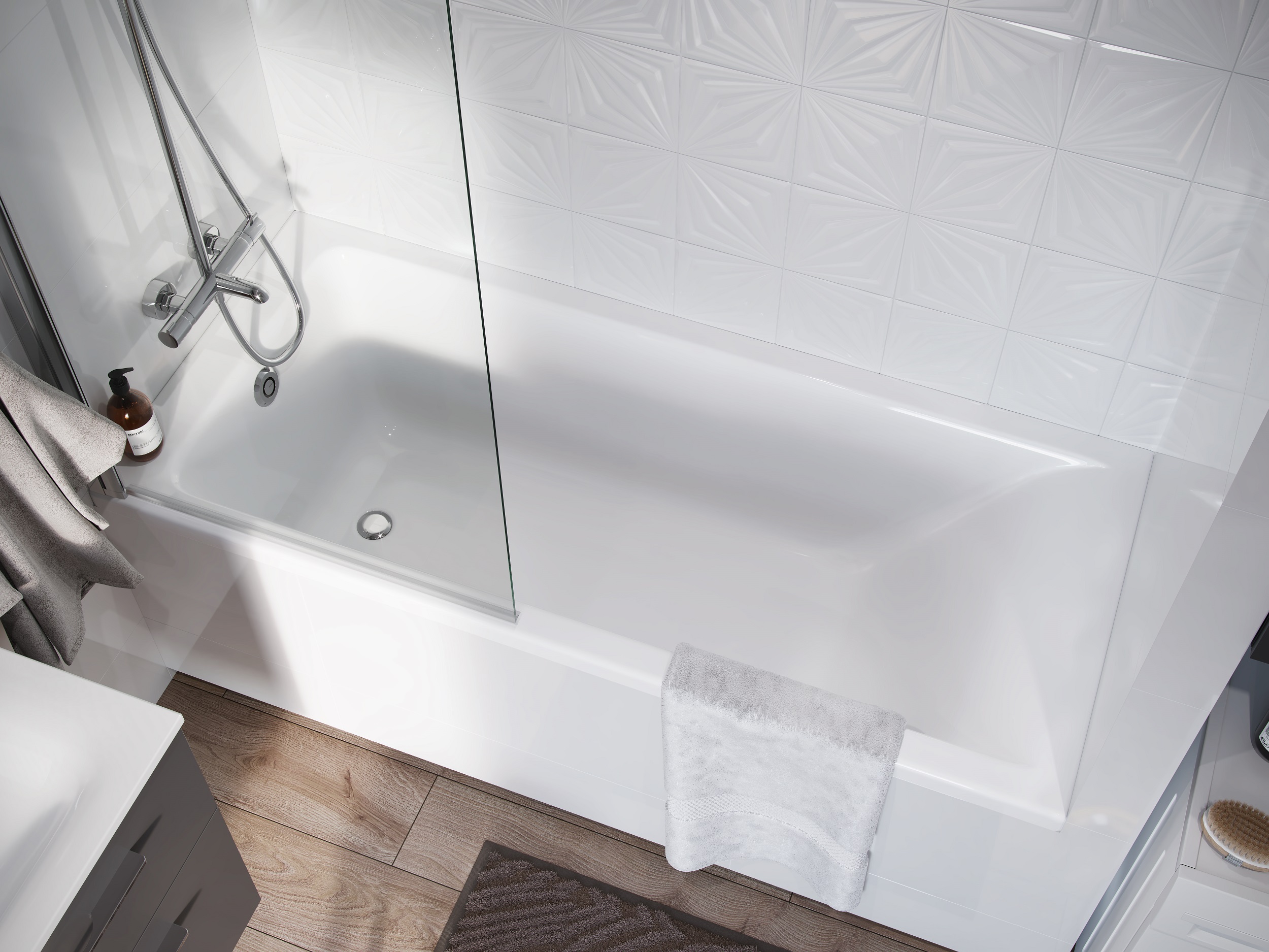 Geberit Selnova Square wanna prostokątna 170x75 cm biała 554.385.01.1