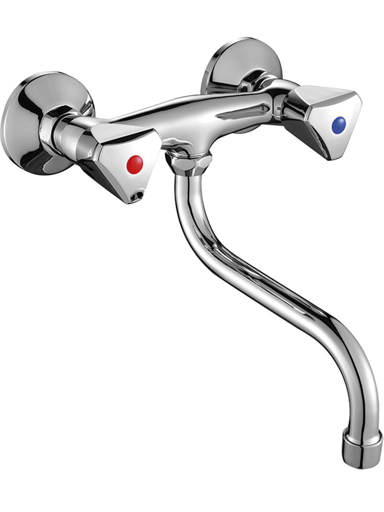 Kuchinox Norm bateria kuchenna ścienna chrom BQN080D