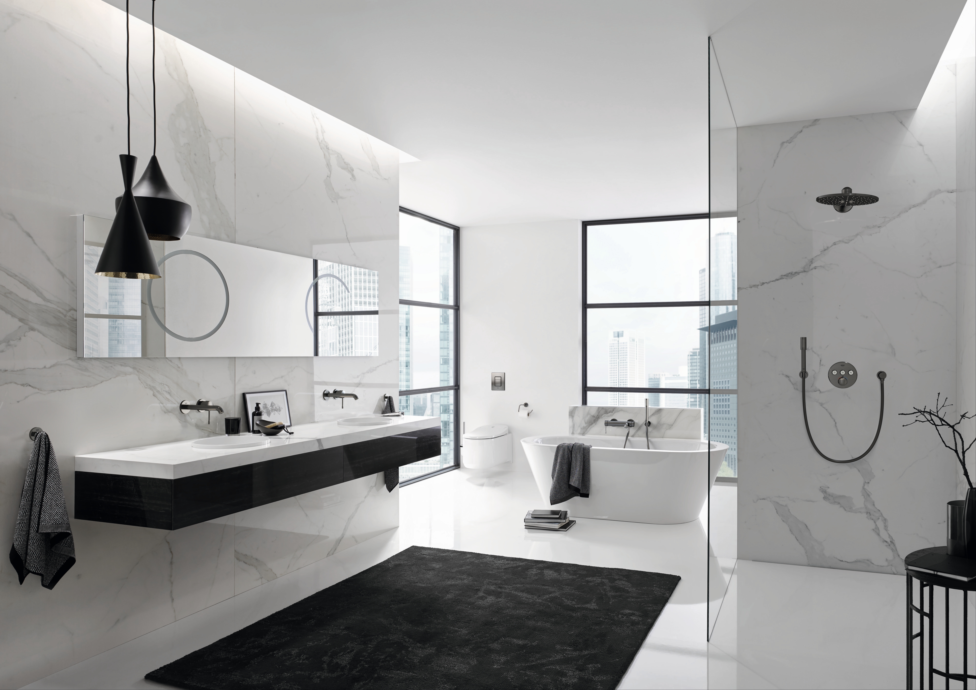 Grohe Rainshower przyłącze kątowe ścienne brushed hard graphite 27057AL0 - Wysyłka w 24h