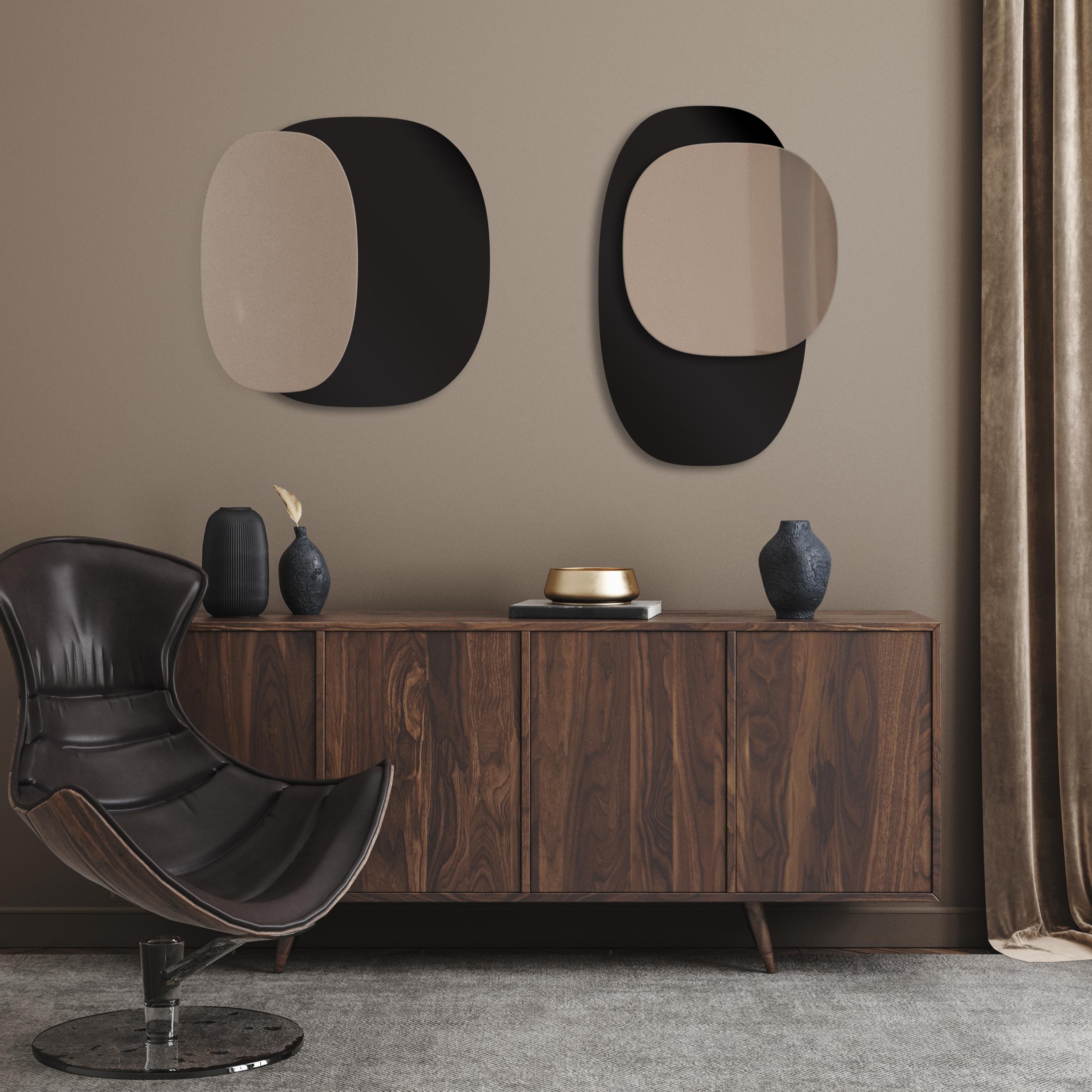 Guarda Gusto no. 1 Black lustro 60x55 cm czarny/srebrny TOS-GUS1-BLACK-60x55