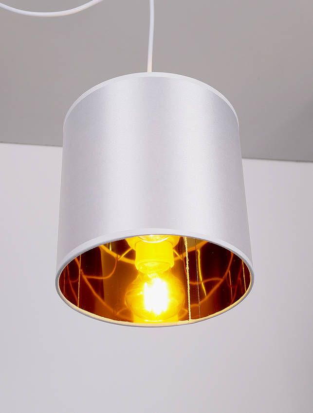 Candellux Atlanta lampa wisząca 1x40W biała/złota 31-00637