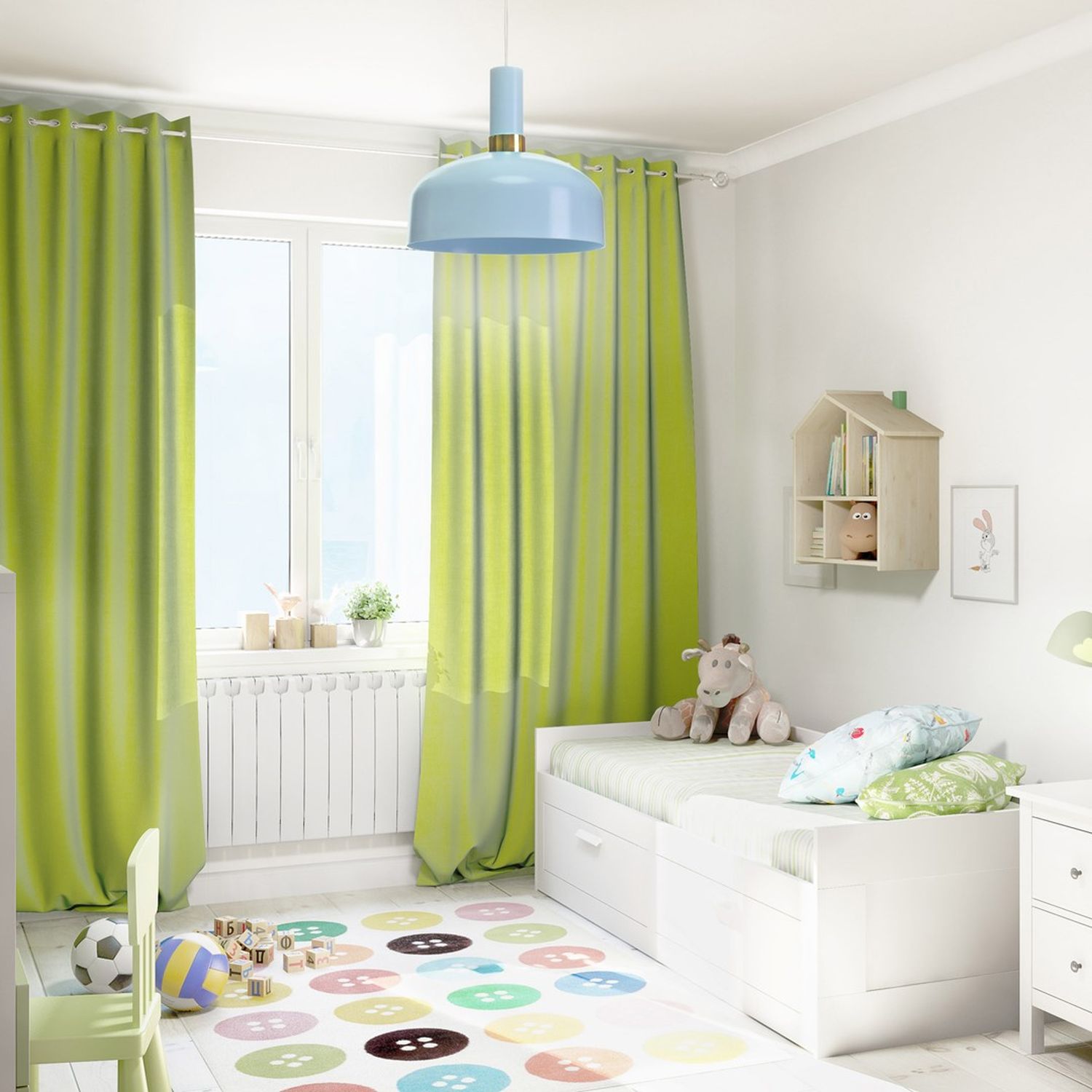 Milagro Malmo lampa wisząca 1x60W niebiesko/złota MLP6201 - Wysyłka w 24h