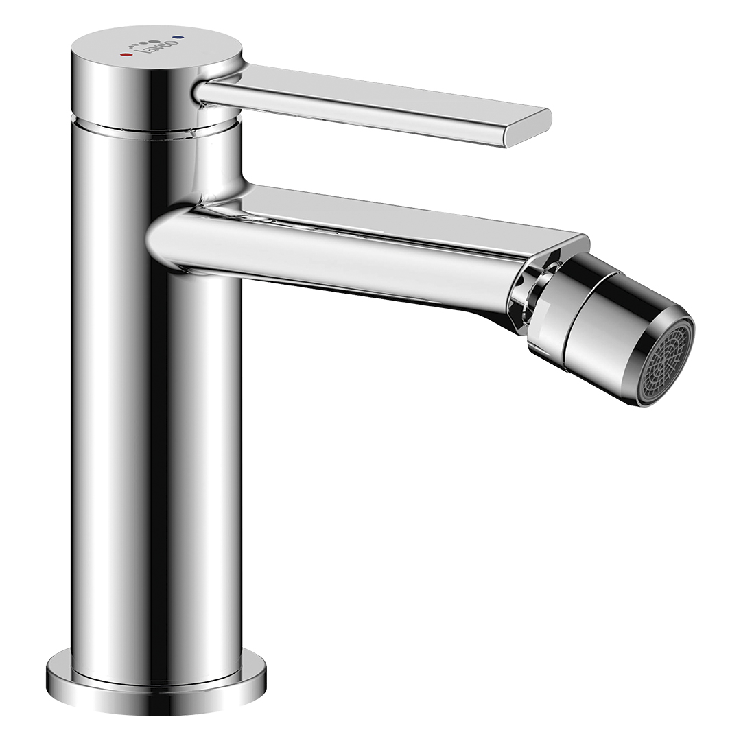 Laveo Pinar bateria bidetowa stojąca chrom BAW032D