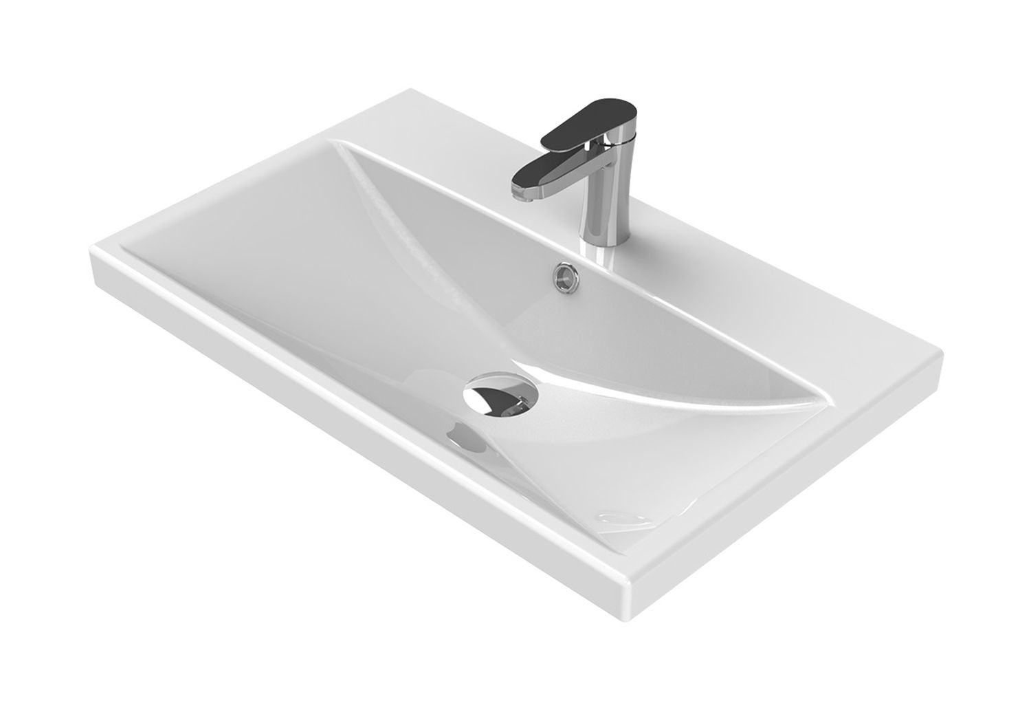 CeraStyle Elite umywalka 70x45 cm meblowa prostokątna biała 032100-u - Wysyłka w 24h