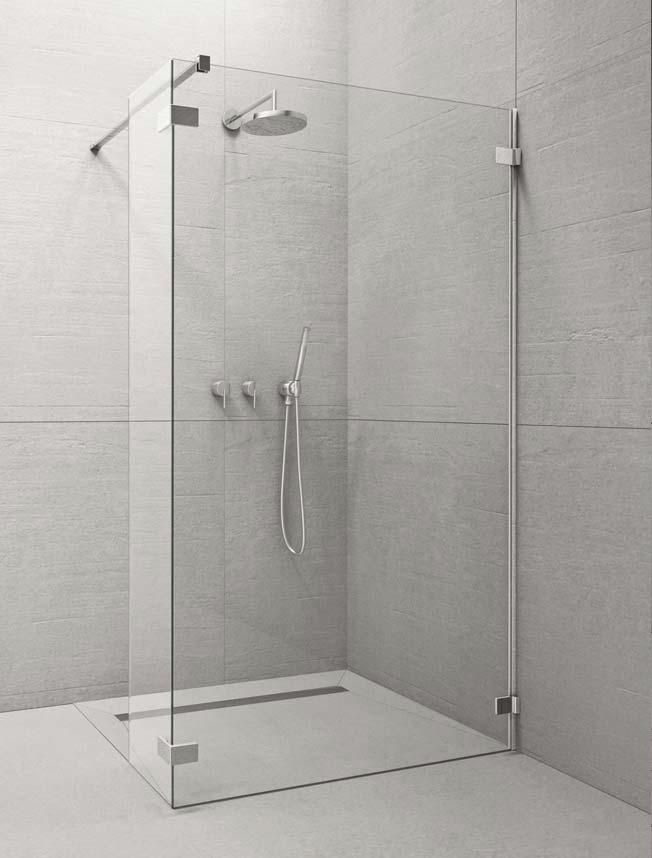 Radaway Euphoria Walk-In ścianka prysznicowa 90 cm frontowa W3 chrom/szkło przezrczyste 383131-01-01