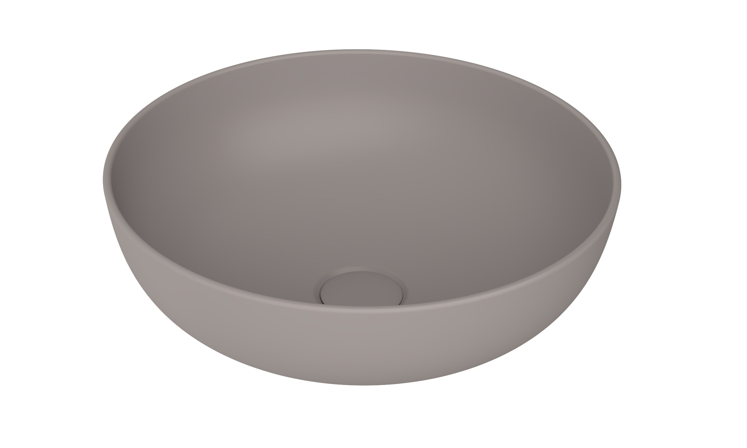Bocchi Sottile Slim Line umywalka 37,9x37,9 cm okrągła szary/kamień 1494-006-0125 - Wysyłka w 24h