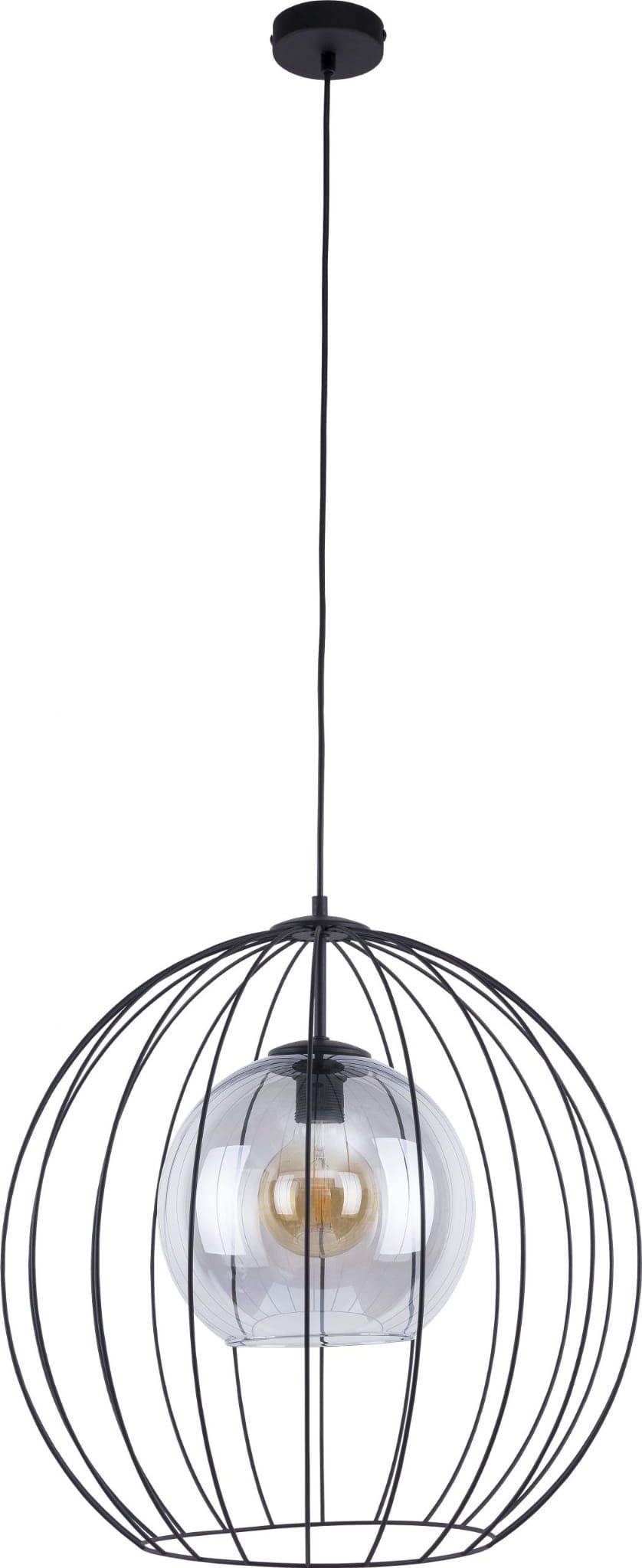 TK Lighting Universo lampa wisząca 1x15 W czarna 2552