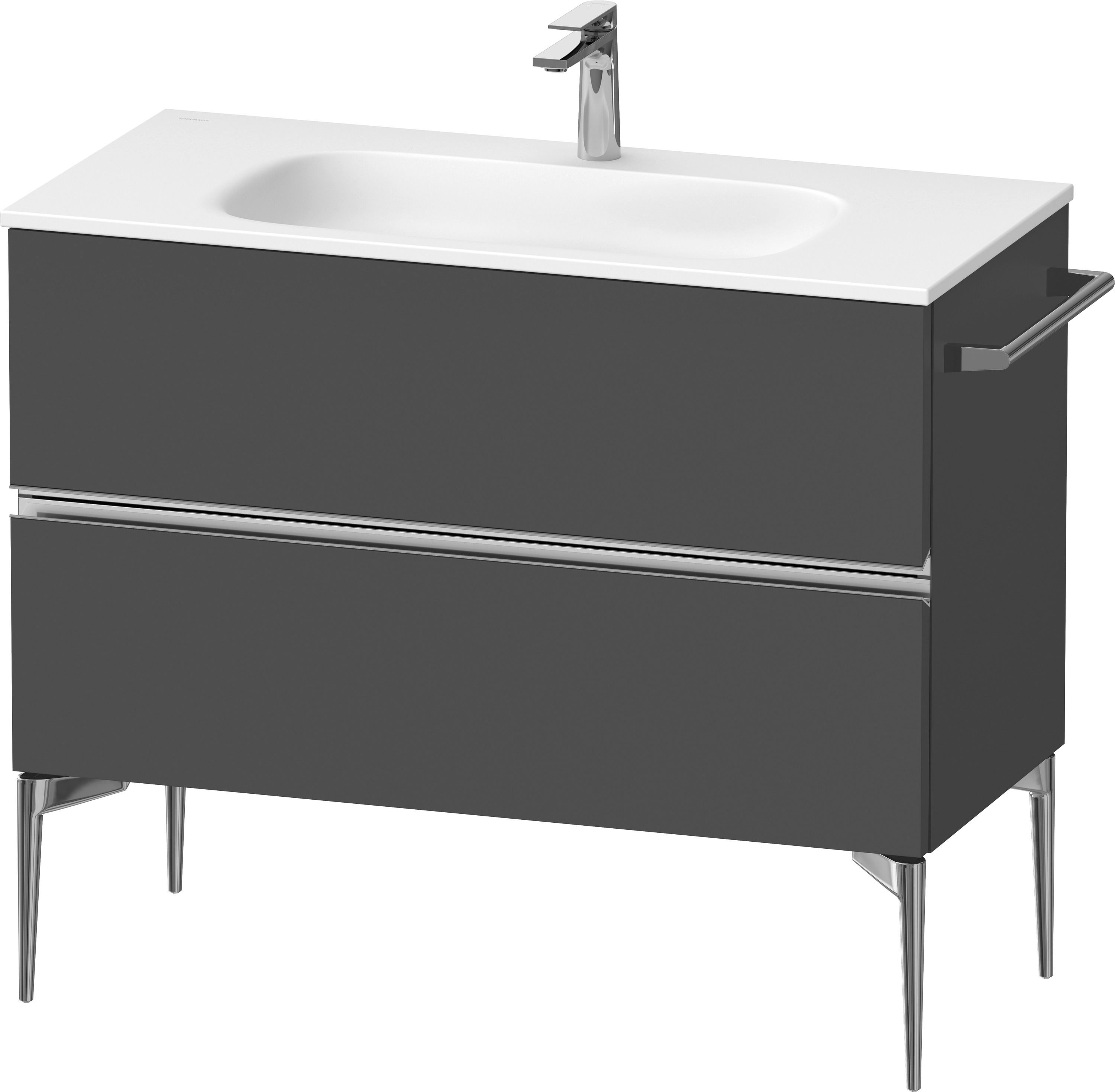 Duravit Sivida szafka 101x47,7x59,2 cm podumywalkowa wisząca grafitowa-chrom SV4652010490000