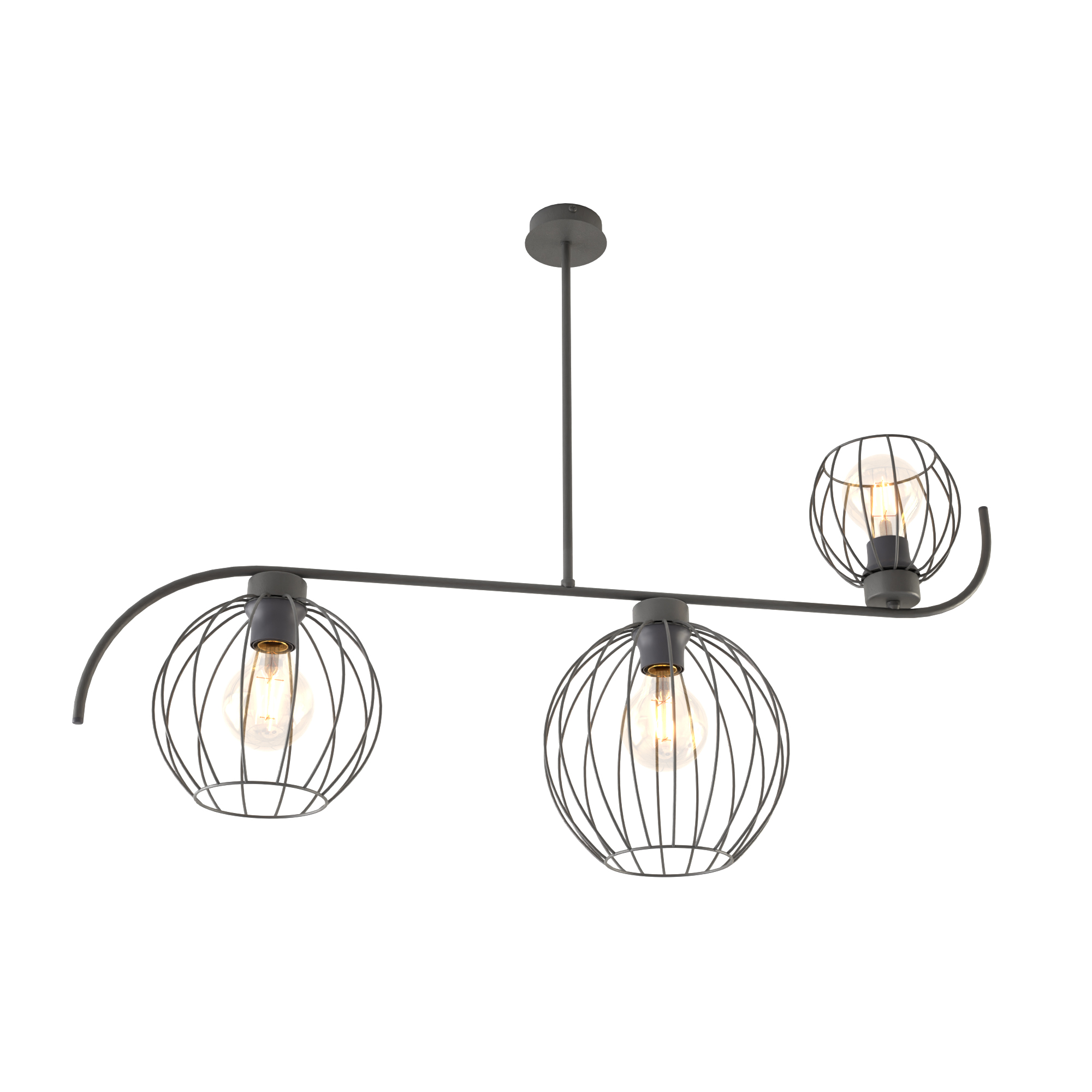 Emibig Echo lampa podsufitowa 3x15 W czarna 1385/3
