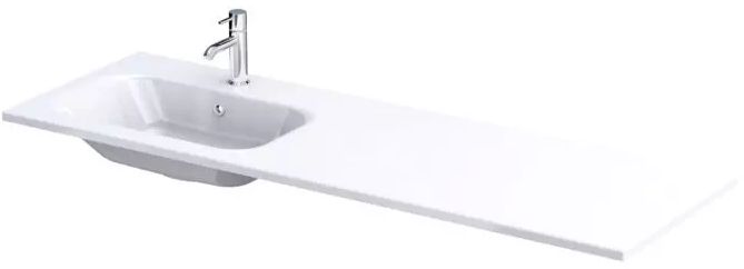 Oristo Are umywalka 141x46 cm prostokątna meblowa biała UME-AR-140-92-L