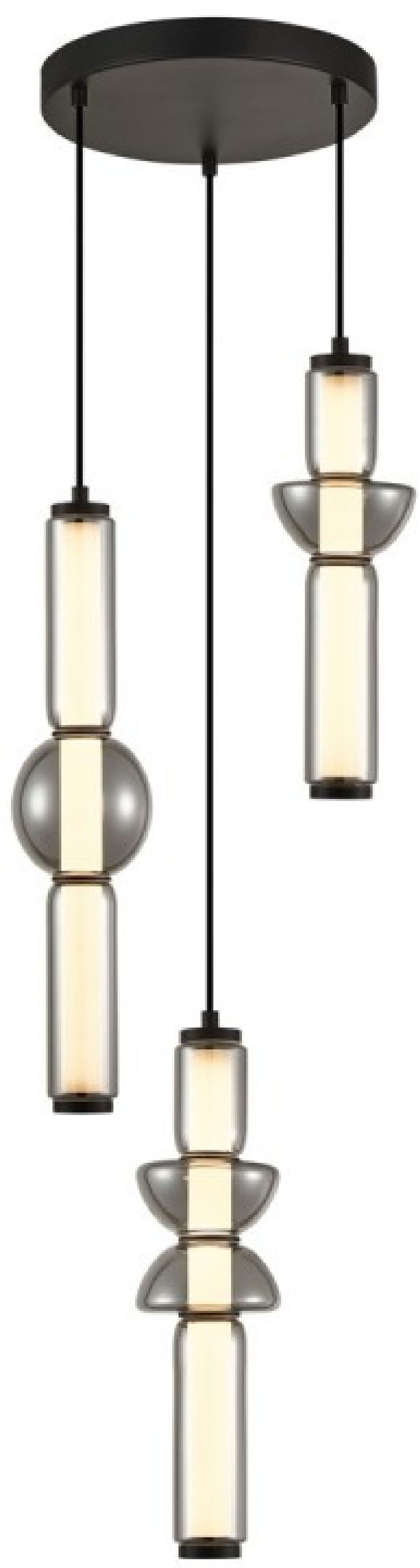 Italux Bruni lampa wisząca 3x57 W czarna PND-27372-3A-57W-BK