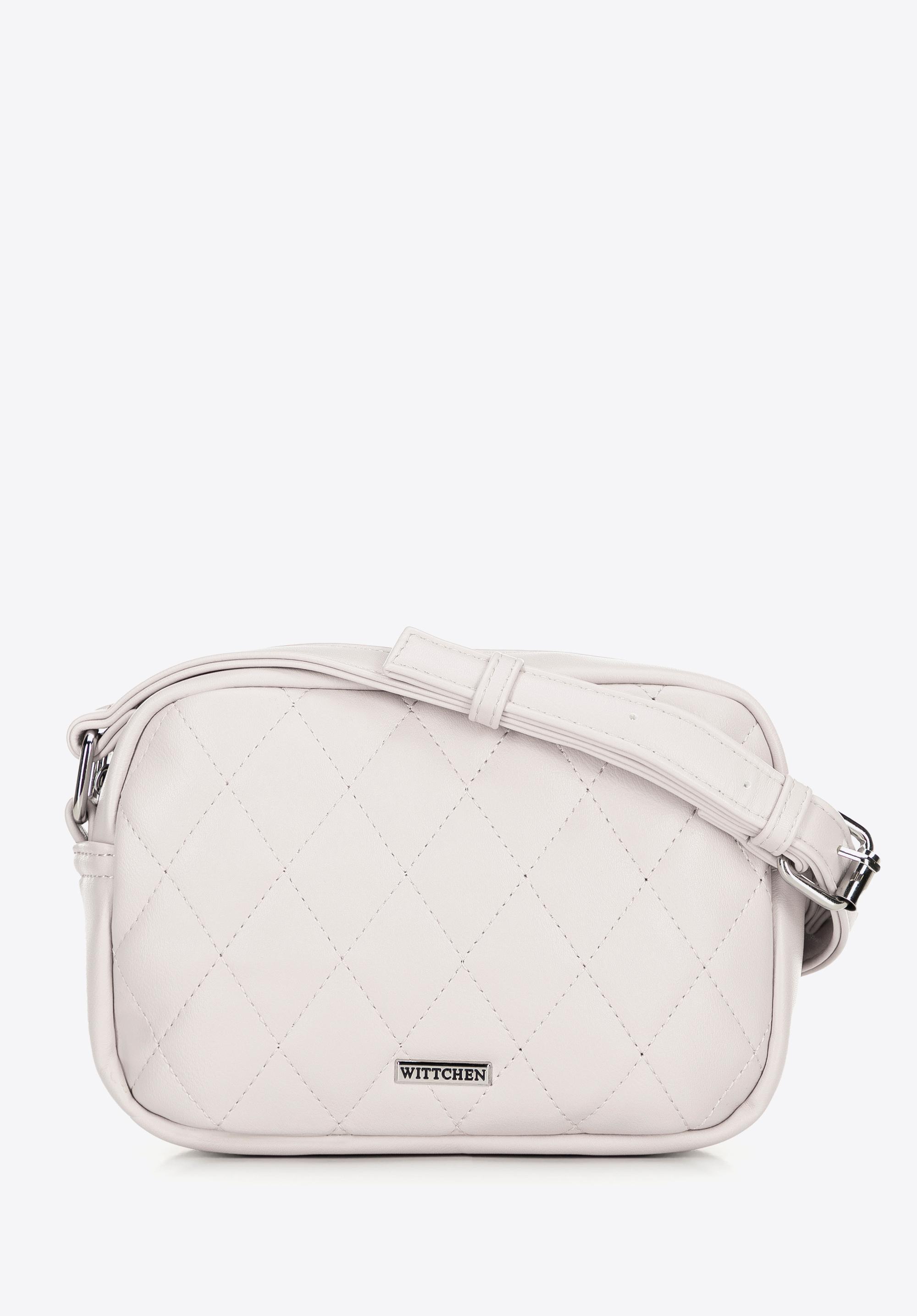 Damska torebka crossbody z imitacji skóry złamana biel