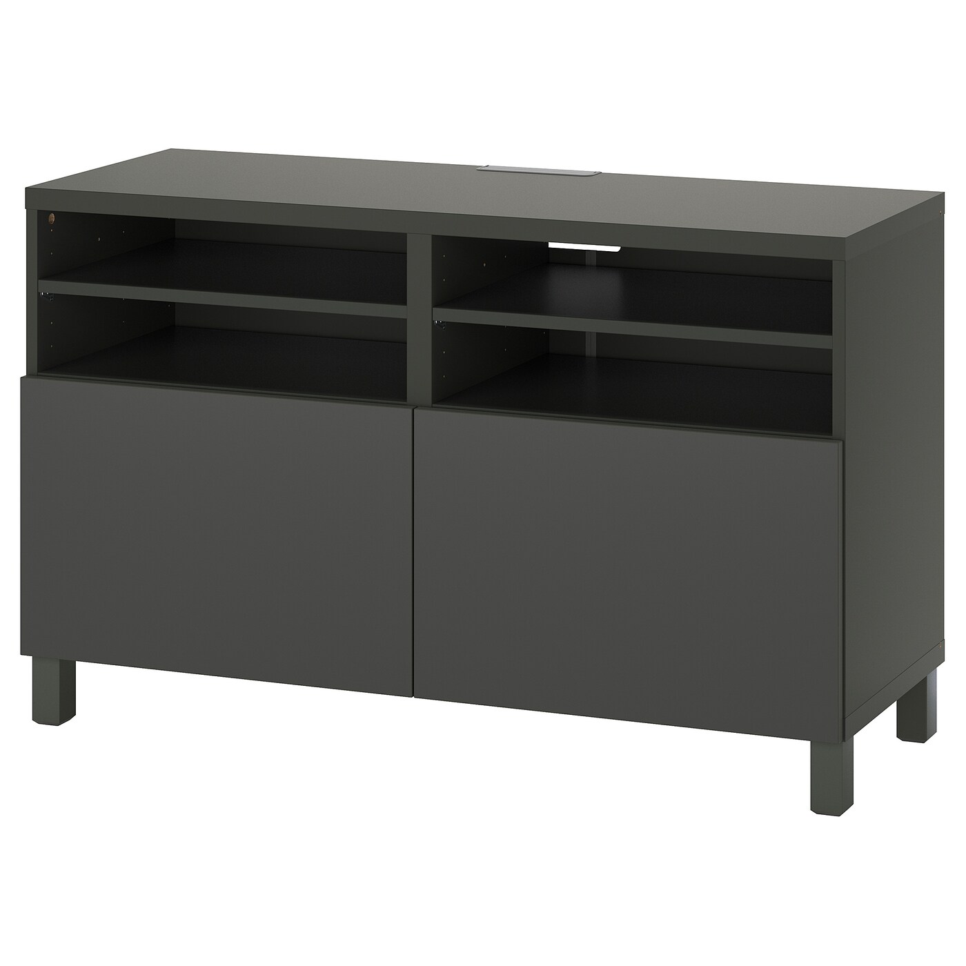 IKEA BESTÅ ława TV z drzwiami, ciemnoszary/Lappviken/Stubbarp ciemnoszary, 120x42x74 cm