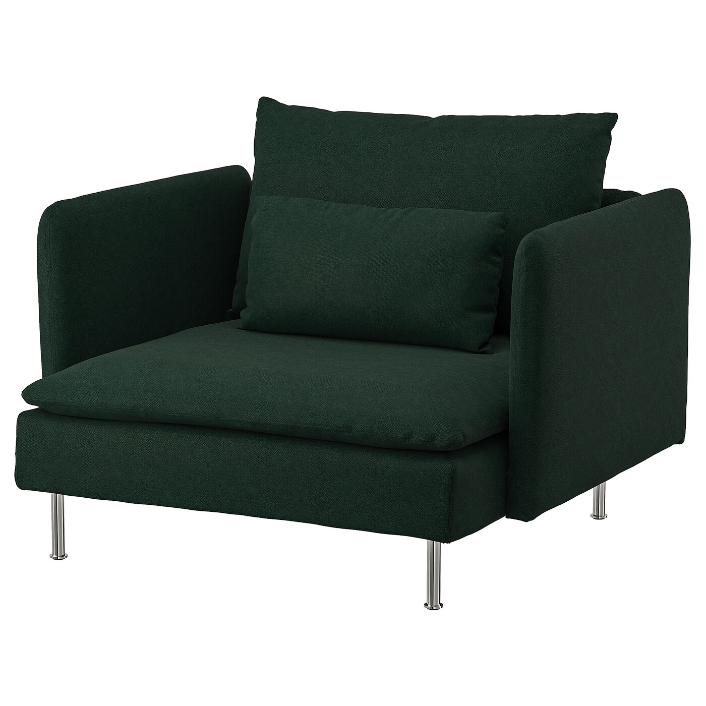 IKEA SÖDERHAMN fotel, Tallmyra ciemnozielony, Szerokość: 105 cm