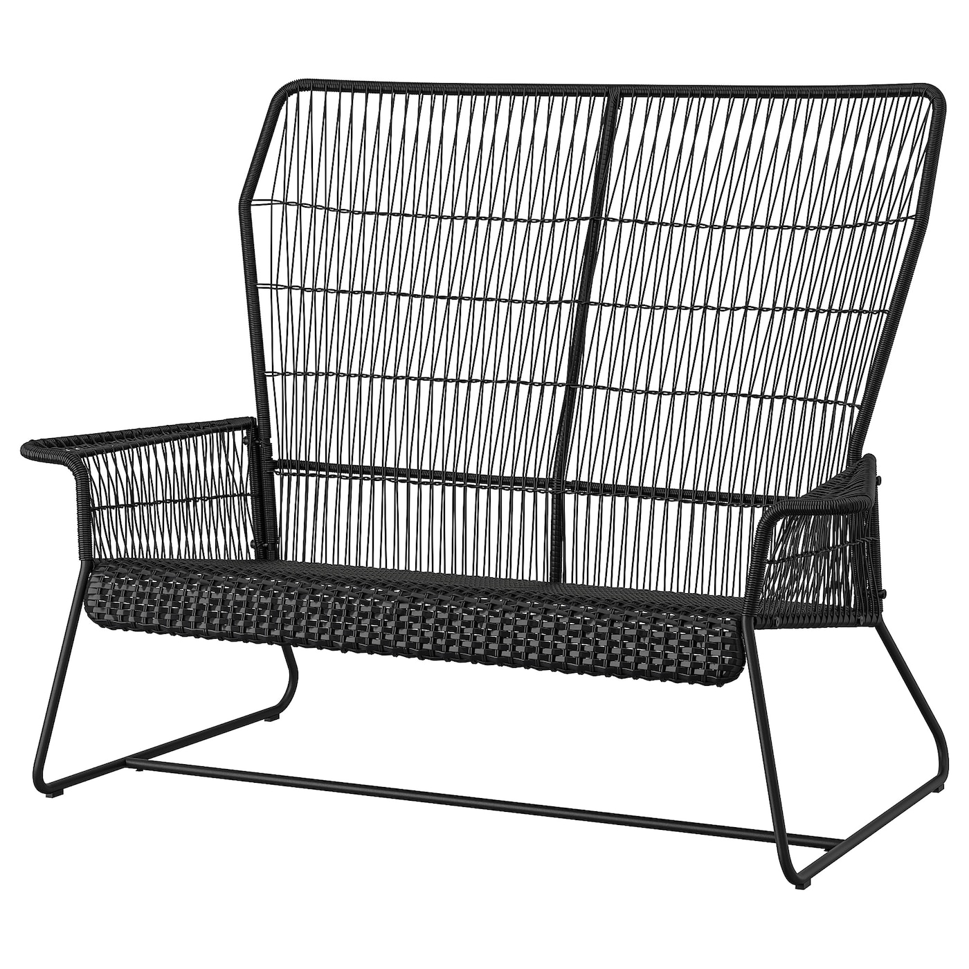 IKEA TALLSKÄR sofa 2-osobowa, na zewnątrz, antracyt, Szerokość: 132 cm
