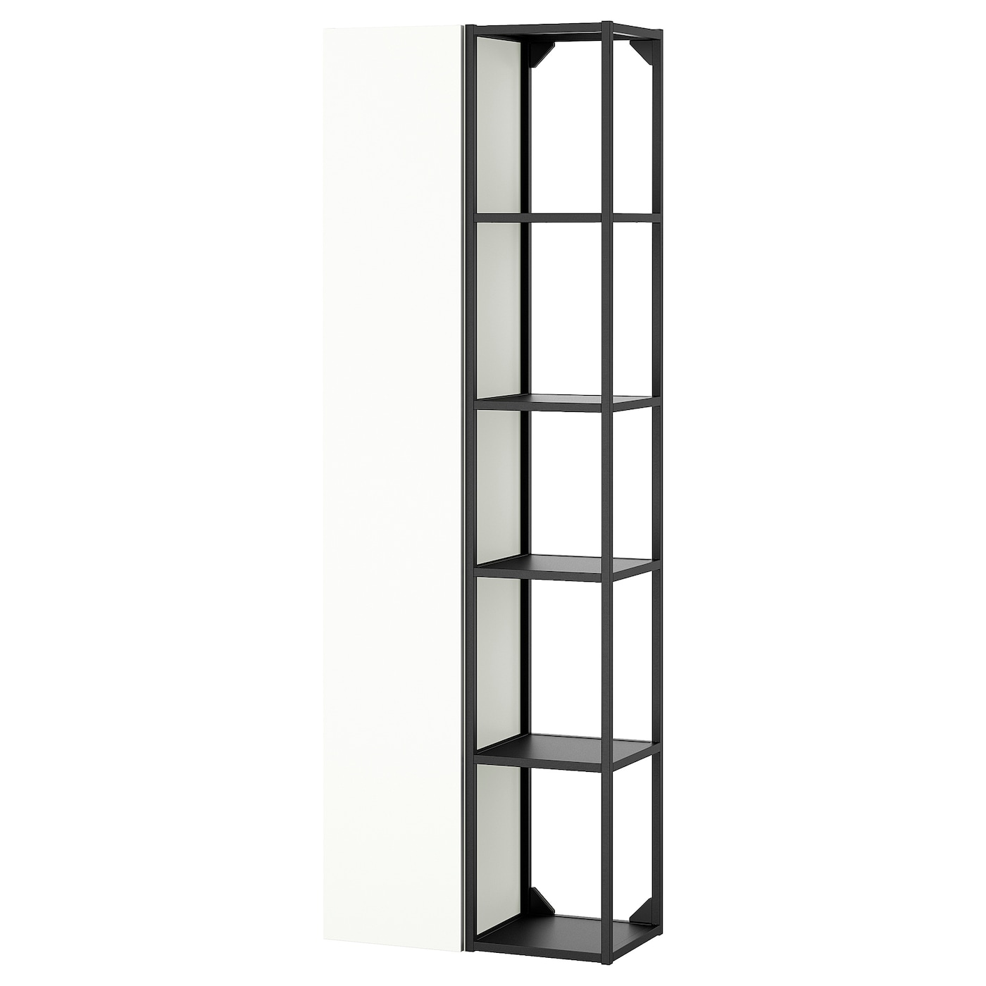 IKEA ENHET regał, antracyt/biały, 60x32x180 cm