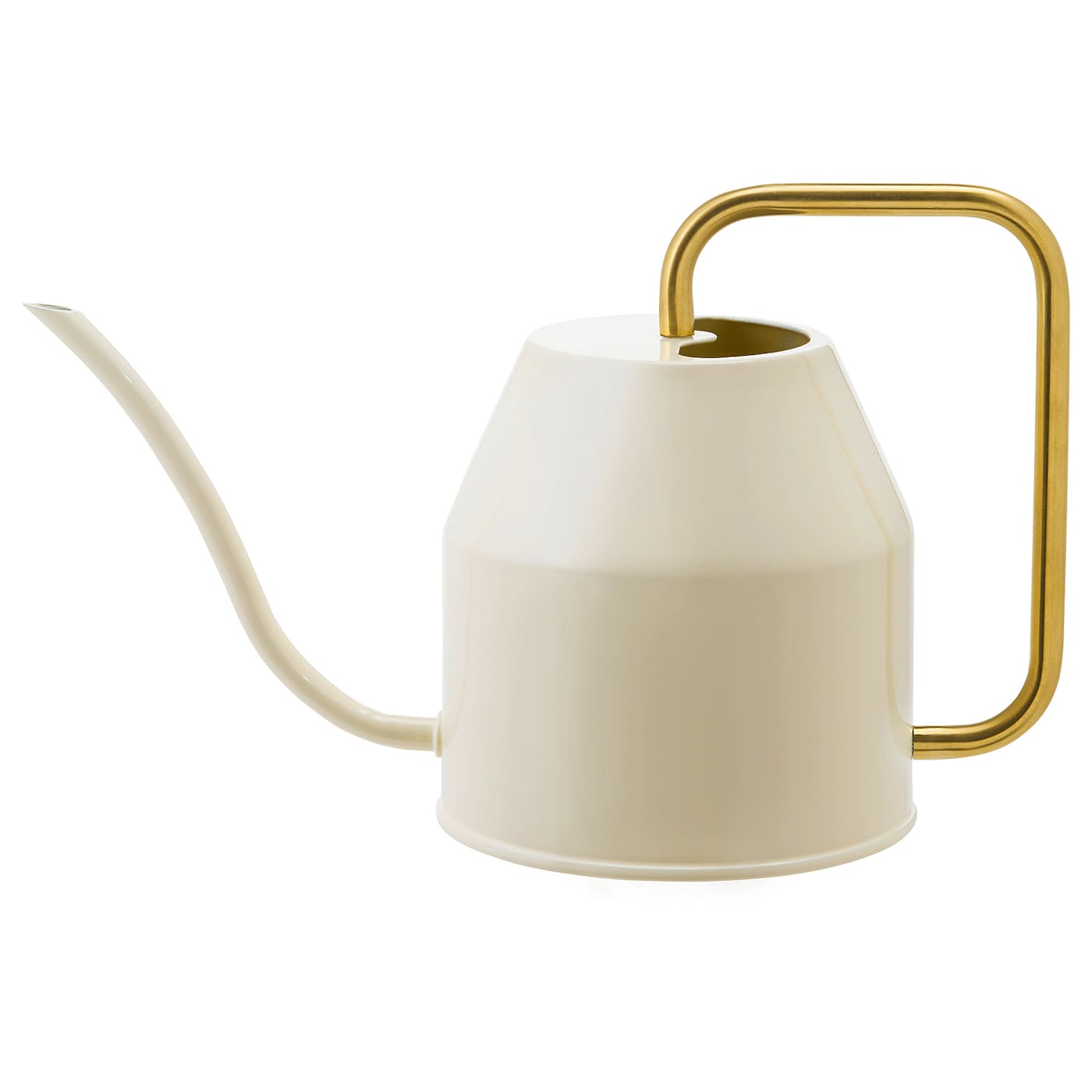IKEA VATTENKRASSE konewka, kolor kości słoniowej/złoty kolor, 0.9 l