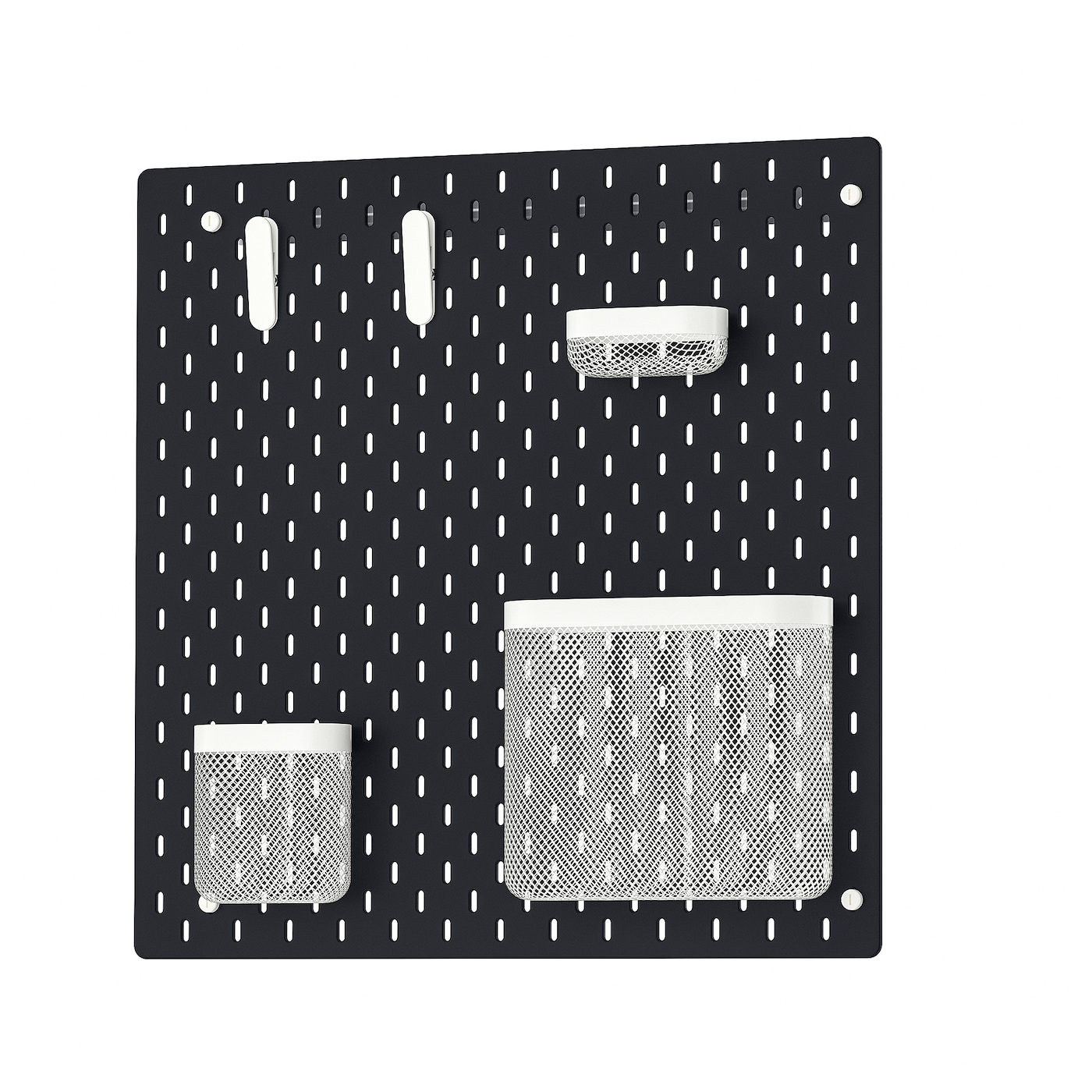 IKEA SKÅDIS tablica perforowana kombinacja, czarny, 56x56 cm