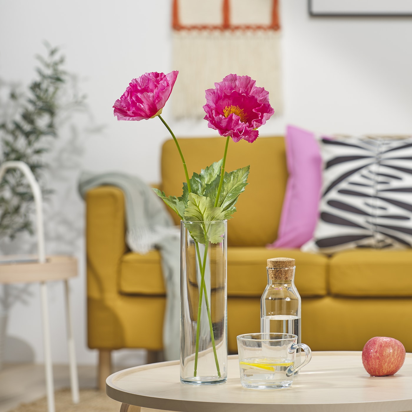 IKEA SMYCKA sztuczny kwiat, do wewnątrz/na zewnątrz/Mak różowy, 55 cm