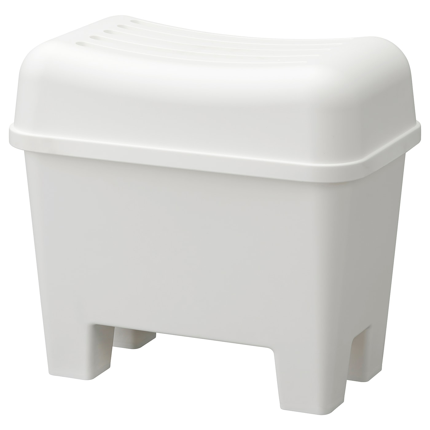 IKEA BURSJÖN podnóżek ze schowkiem, biały, Szerokość: 56 cm